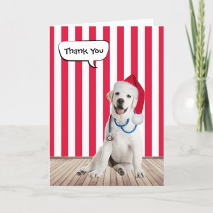 Carte Christmas Thank You for Veterinarian  