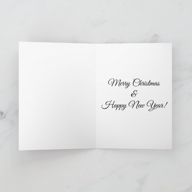 Carte Christmas tree holiday greeting card (Intérieur)