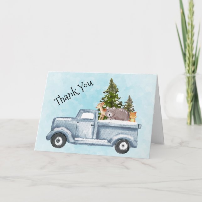 Carte Christmas Truck Carrying Trees & Animals (Devant)