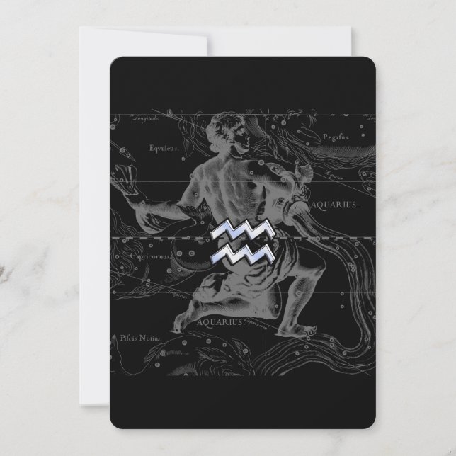 Carte Chrome comme Aquarius Zodiac Connexion Hevelius (Devant)