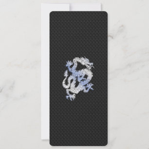 Carte Chrome comme argent Dragon Black Snake style de pe