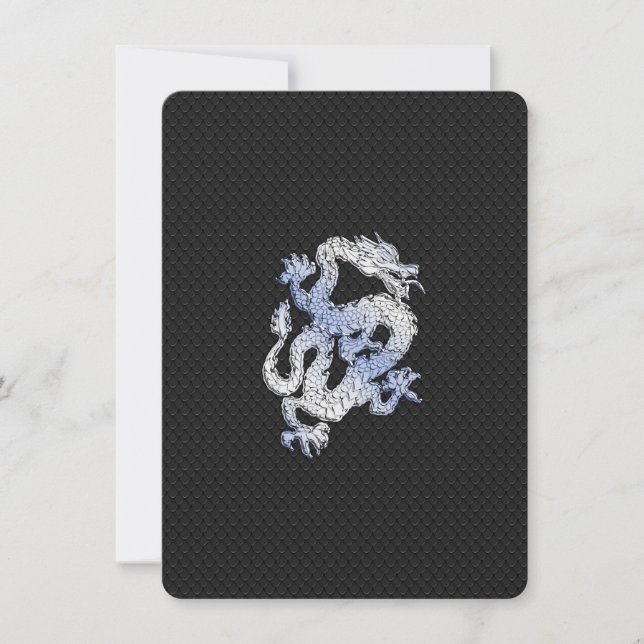 Carte Chrome comme argent Dragon Black Snake style de pe (Devant)