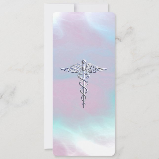 Carte Chrome Comme Caduceus Symbole Médicale Mère Pearl (Devant)