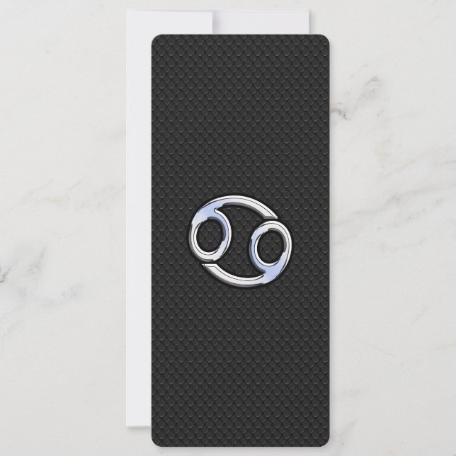 Carte Chrome comme cancer Signe zodiaque (Devant)