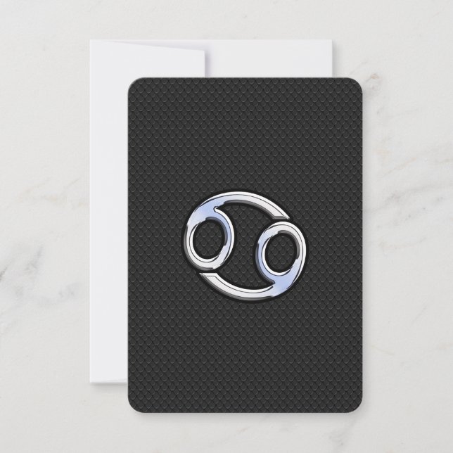 Carte Chrome comme cancer Zodiac Connexion Noir (Devant)