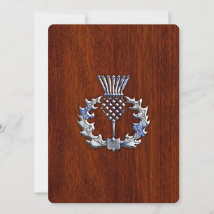 Carte Chrome comme le chardon sur le style en bois d'aca