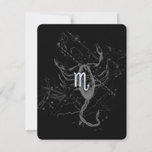 Carte Chrome comme Scorpio Zodiac Connexion Hevelius Dec