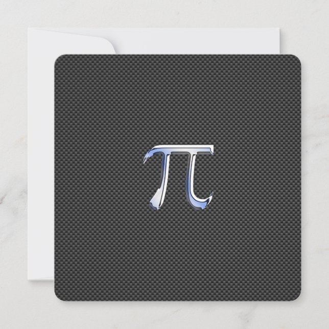 Carte Chrome comme symbole Pi sur l'impression de fibre  (Devant)