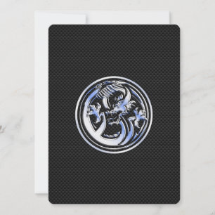 Carte Chrome Dragon Crest sur Carbon Fibres Impression