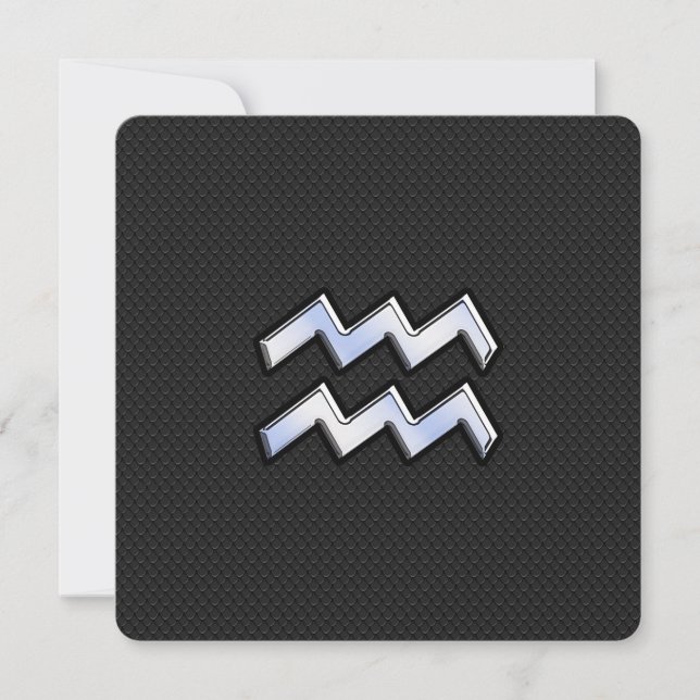 Carte Chrome like Aquarius Zodiac Sign on snake (Devant)