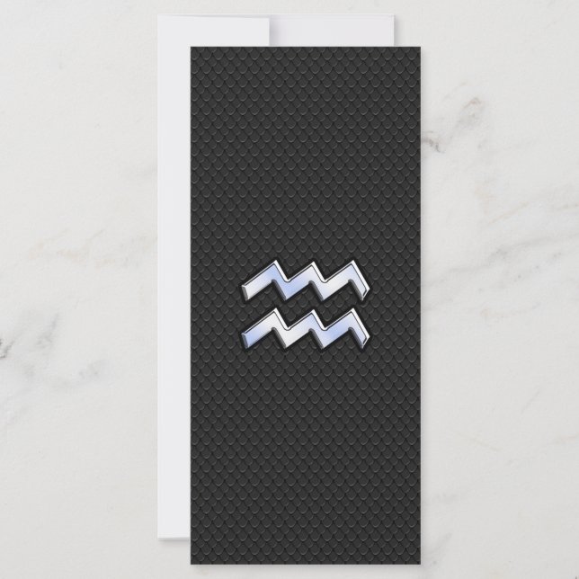 Carte Chrome like Aquarius Zodiac Sign on snake (Devant)
