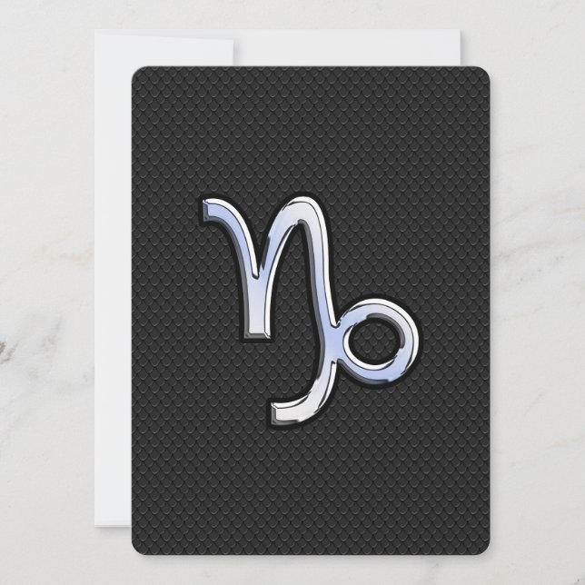Carte Chrome Style Capricorn Zodiac Connexion style serp (Devant)