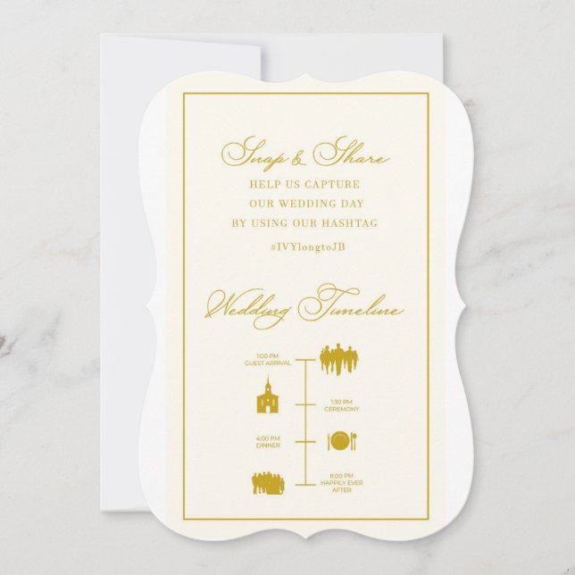 CARTE CHRONOLOGIE DU MARIAGE (Devant)