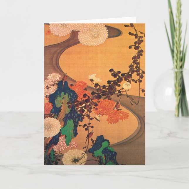 Carte Chrysanthèmes par un courant (Devant)