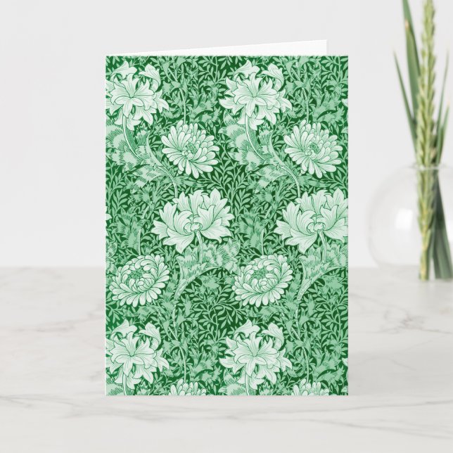 Carte Chrysanthemum Green, William Morris (Devant)