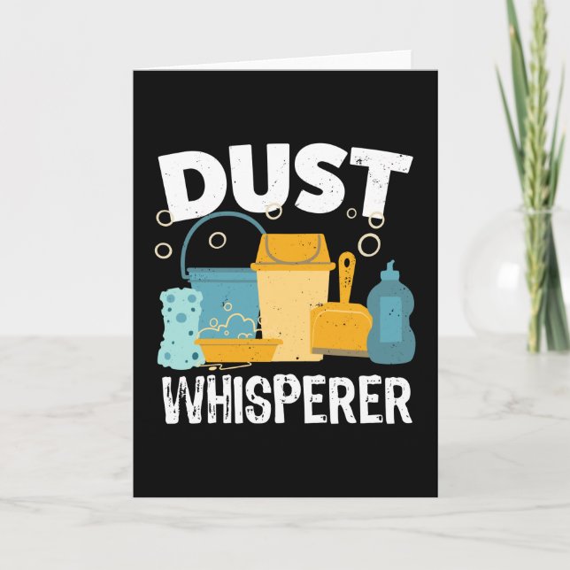Carte Chuchoteur de poussière Drôle de nettoyage Cadeau  (Devant)