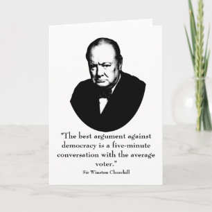 Carte Churchill et la citation drôle