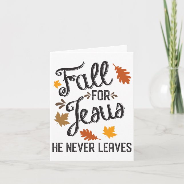 Carte Chute Pour Jésus Il N'A Jamais Feuille Chrétien 1 (Devant)