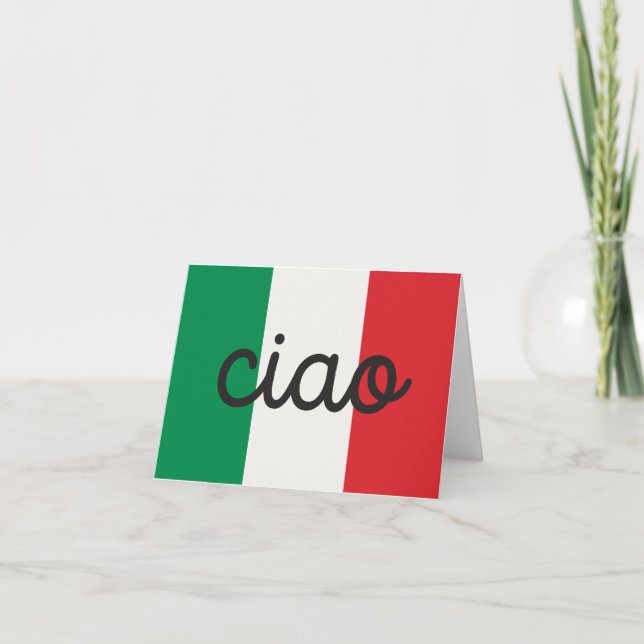 Carte Ciao, salutation en langue italienne (Devant)