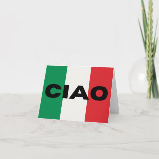 Carte Ciao, salutation en langue italienne