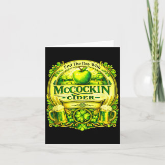 Carte cidre de Maccockin jour de saint patrick drôle 
