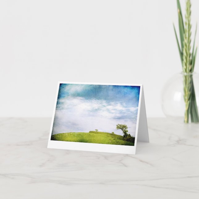 Carte Ciel et arbres de prairie (Devant)