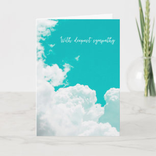 Carte Ciel Turquoise Nuages Avec Profonde Sympathie