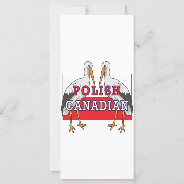 Carte cigogne canadienne polonaise (Devant)