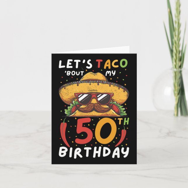 Carte Cinco De Mayo 50e Anniversaire Taco Age 50 Bi Mexi (Devant)