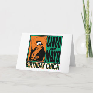 Carte Cinco de Mayo Anniversaire Chica