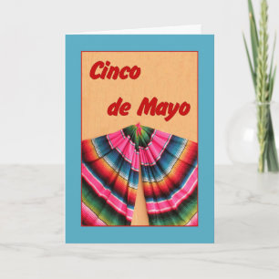 Carte Cinco de Mayo avec châle mexicain