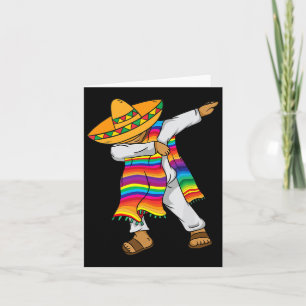 Carte Cinco De Mayo Dabbing Mexicaine Poncho Enfants
