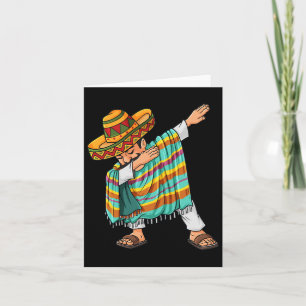 Carte Cinco De Mayo Dabbing Poncho Sombrero Funny Mexica