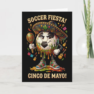 Carte Cinco De Mayo Fête de Football Drip Sport Amour Ho