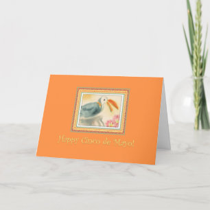 Carte Cinco de Mayo Toucan sur Orange