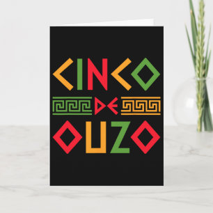 Carte Cinco De Ouzo Rétro Drôle Grec Pâques Cinco De Ma