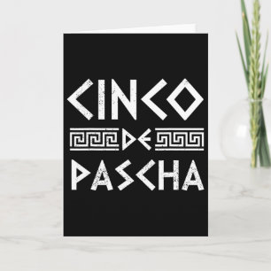 Carte Cinco De Pascha Drapeau Grèce Drôle Pâques Grec Ci