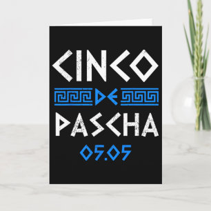 Carte Cinco De Pascha Drapeau Grèce Drôle Pâques Grec Ci