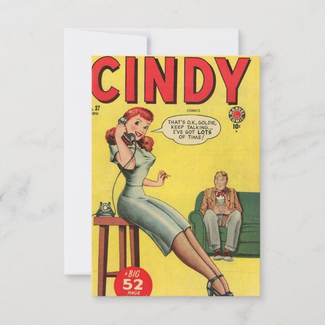Carte "Cindy" de notes de livre (Devant)