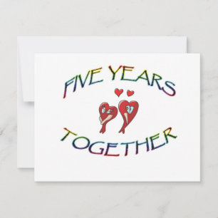 CARTE CINQ ANS ENSEMBLE