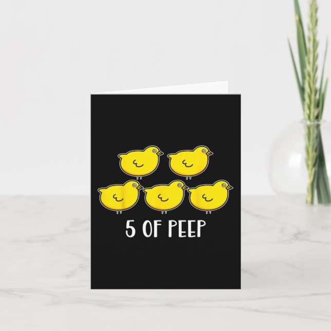 Carte Cinq De Peep Fun Respiratoire Thérapiste Ven (Devant)