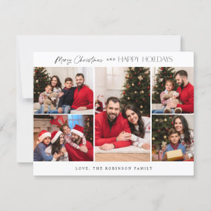 Carte Cinq photos minimalistes Joyeux Noël - Petits VS