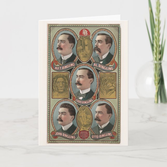 Carte Cinq portraits de buste de Brother à anneaux (Devant)
