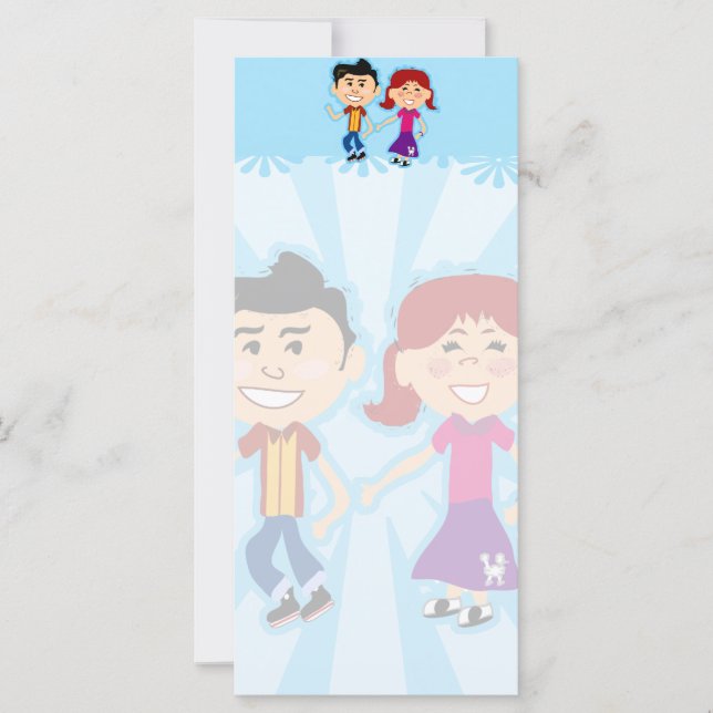 Carte Cinquante ans amusants Sock Hop Kids (Devant)