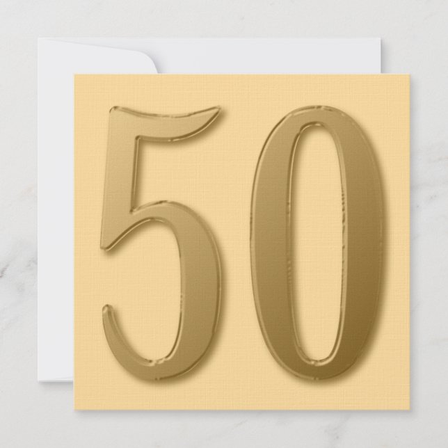 Carte Cinquante c'est de l'or (Devant)