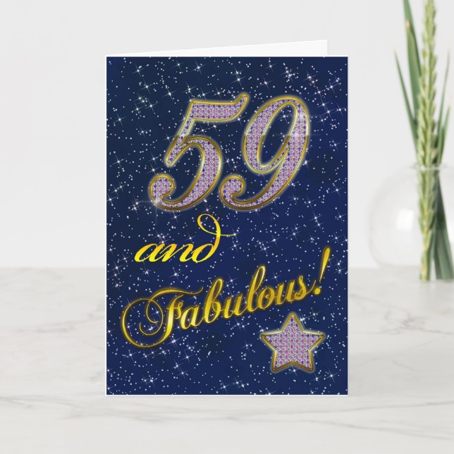 Carte cinquante-neuvième anniversaire pour quelqu'un (Devant)