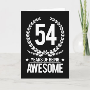 Carte cinquante-quatrième Anniversaire (54 ans d'être