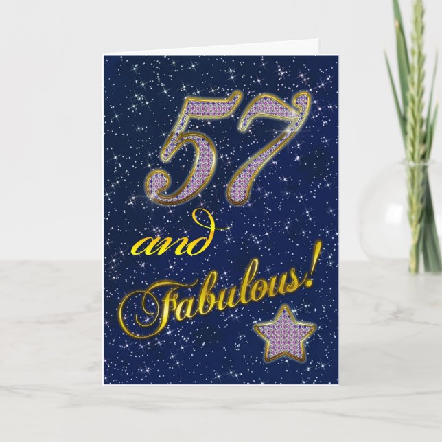 Carte cinquante-septième anniversaire pour quelqu'un (Devant)
