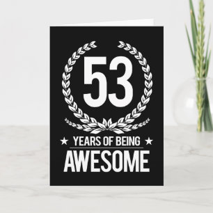 Carte cinquante-troisième Anniversaire (53 ans d'être