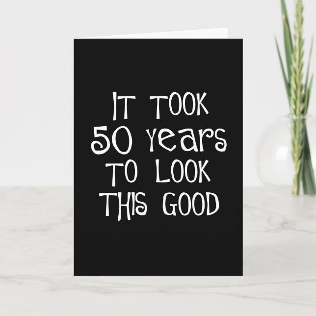 Carte cinquantième anniversaire, 50 ans pour regarder (Devant)